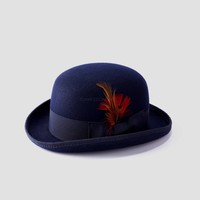 Chapeaux Fedora en feutre pour femmes, chapeaux de cérémonie formels, chapeaux cloche, chapeaux en laine dure avec plume