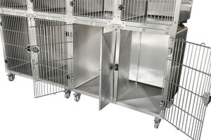 <span class=keywords><strong>H</strong></span>ôpital pour animaux de compagnie coin rond animaux Cage en acier inoxydable stérilisation durable Cage vétérinaire - Product Image 5
