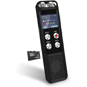 Dispositivo de gravação de ruído aomago, 48gb, grande memória, gravador digital de voz, dictaphone, tocador de mp3