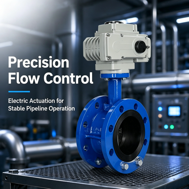 Motorized Butterfly Valve Electric Actuator Ductile Iron Flange Water Supply Sewage Sluice Electric Actuator butterfly Valve