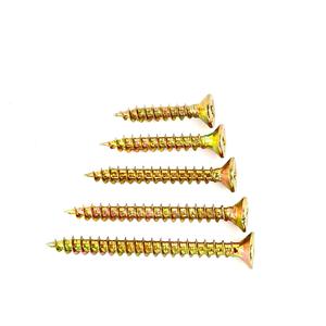 Vite per truciolare Phillips a testa piatta in zinco giallo in acciaio al carbonio - Product Image 5