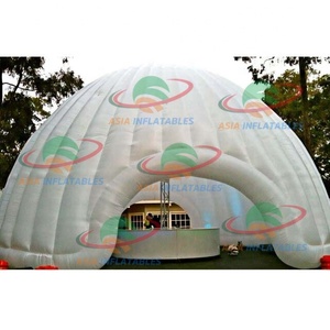 Tienda de campaña con cúpula de Igloo, carpa inflable de PVC para fiesta, boda, <span class=keywords><strong>cueva</strong></span>, LED, duradera, Blanca - Product Image 6