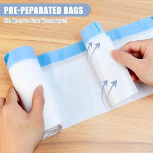 ถุงขยะหัวหมาเหิงชุน 4 แกลลอน แบบมีเชือกรูด, ถุงขยะสำหรับห้องน้ำ, ถุงขยะที่ไม่ขาดง่าย - Product Image 5