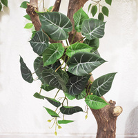 Plante Artificielle en Pot Feuillage Réaliste Faux Calathea pour Décoration Intérieure et de Bureau