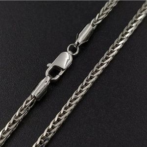 Xinfly 2023 Nuevo Collar Largo de Diseño para Hombre y Mujer, Cadena de Cola de Zorro de Oro Puro de 18K, 3.1MM de Ancho, Estilo Chopin - Product Image 4