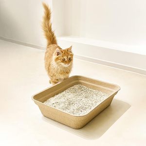 OEM Descartável Gato <span class=keywords><strong>Litter</strong></span> Box Paper <span class=keywords><strong>Cat</strong></span> <span class=keywords><strong>Litter</strong></span> Bandeja Pet <span class=keywords><strong>Litter</strong></span> Pan para Gatos Coelhos Sturdy Indoor Outdoor Travel