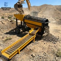 Hafif Tekerlekli Mobil Altın Trommeli 10-20t/s Özel Elek Örgülü Küçük Altın Yıkama Ünitesi Batı Afrika Mevsimlik Madencilik İçin