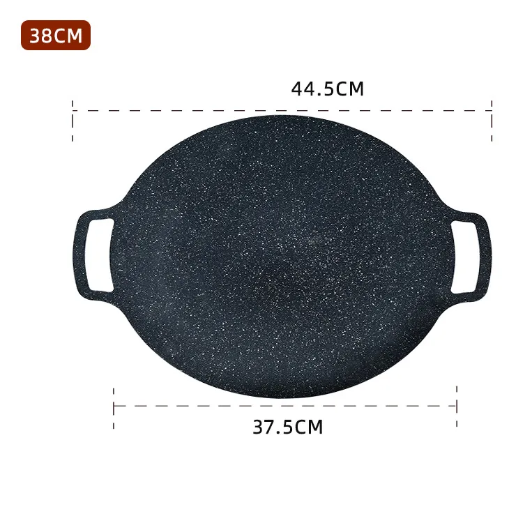Fabbricazione cinese cast personalizzato, materiale in ferro 24 pollici padella per pizza