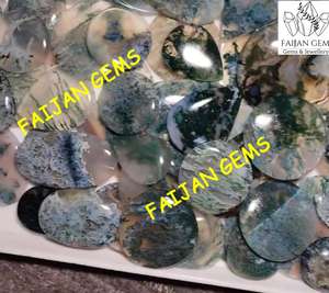 Moss Agate Gemstone Cabochon Poli Mix Shape Toutes Tailles Crystal Cabochon Pour Bijoux Pendentif Making Gemstone - Product Image 5