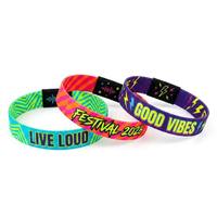 Pulsera de Tela Sublimada Promocional Ecológica con Logotipo Personalizado a Precio de Fábrica, Etiqueta RFID NFC Ntag213 Ntag215 Ntag216