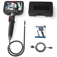 Videoscopio de inspección articulado de 2 vías con monitor de 4,3 pulgadas Cámara HD de luz ajustable