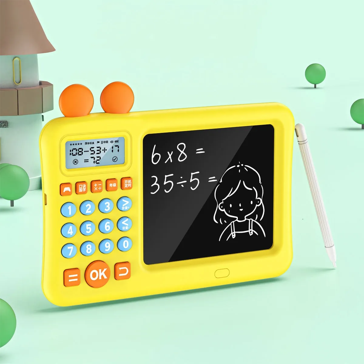 ET 2024, superventas, juegos de matemáticas con tableta de escritura LCD, manipuladores de matemáticas, regalos para niños, nuevo diseño, juguetes de matemáticas, juegos de calculadora