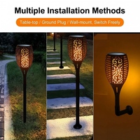 Lampe solaire de jardin à 96 LED, effet flamme, IP65, étanche, lampe solaire de pelouse LED, nouvelle lumière décorative d'ambiance pour villa, cour