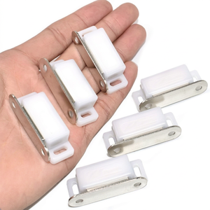 <b>Cabinet</b> Magnetic Door Clips White Plastic Carbon Steel Y026 Vacuum Cleaner Compatible Modern Minimalist Design for <b>Cabinet</b> Doors - Product Image 1