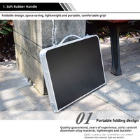 Table pliable légère en alliage d'aluminium, bureau d'étude multifonctionnel pour chambre et petite table portable d'extérieur, vente en gros