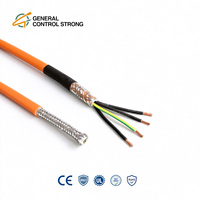 Câble d'alimentation servo industriel à vente directe d'usine avec âme en cuivre blindée, cordon d'alimentation moteur en PVC, 4 conducteurs 600V, CE