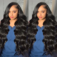 Perruques Lace Front en Cheveux Humains Vietnamiens Bruts Ondulés, Vente en Gros, Perruques Frontales HD Sans Colle pour Femmes Noires