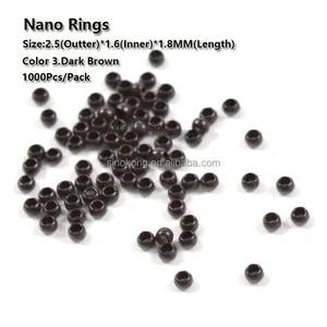 The Smallest 2.5mm Nano Micro Tube Ring Link Hair Beads Wholesale Hair Extensions Tools