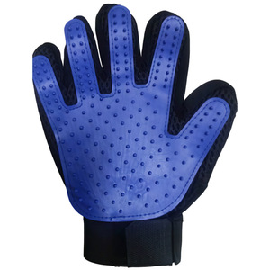 Guantes Quita Pelos para Mascotas Qi Ling, Peine de Plástico Azul en Forma de Arco para el Cuidado de Gatos de Pelo Corto - Product Image 1