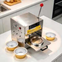 Machine de scellage manuelle commerciale pour barquettes en aluminium rondes, avec moule à changement rapide, équipement de scellage pour barquettes alimentaires