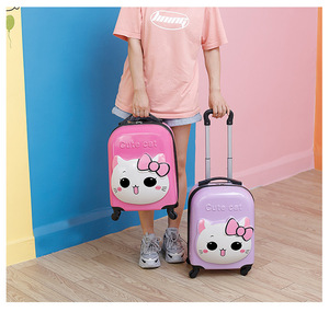 Valise à roulettes personnalisable 18 pouces à double tige et quatre roues, légère, avec motif <span class=keywords><strong>de</strong></span> dessin animé - Product Image 5