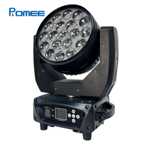Luz de Cabeza Móvil LED RGBW 4 en 1 de 19x15W, Efecto Wash Beam, Iluminación DMX para Escenarios, Conciertos, DJ, Clubes, Discotecas, Eventos y Espectáculos