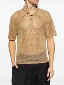 Vente en gros de pulls personnalisés décontractés pour hommes col tricoté manches courtes boutons polo en coton - Product Image 3