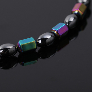 Nueva Llegada, Tobillera de Hematita Brillante de Color AB, Estilo Europeo Americano, Curación Magnética, Elástica, Hecha a Mano, Joyería de Cuentas para el Tobillo - Product Image 3
