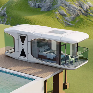 प्रीफैब पोत हाउस फ्लैट पैक मोबाइल कैप्सूल घर तैयार घर में घर की स्टील संरचना होमस्टे डिचेबल स्पेस कैप्सूल - Product Image 1