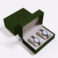 Boîte d'oreiller de montre en cuir Pu, prix le plus bas, boîte de montre rose double
