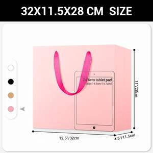 Bolsas de compras de papel de regalo de embalaje de Boutique de ropa mate con asa de cinta de lujo personalizada con impresión de logotipo - Product Image 2