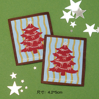 Étiquettes personnalisées en satin tissé écologiques brodées à la machine pour les fêtes de Noël et d'Halloween – Fabricant d'étiquettes à motifs festifs
