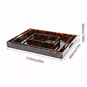 Tùy chỉnh rùa Acrylic phục vụ khay có tay cầm - Product Image 4