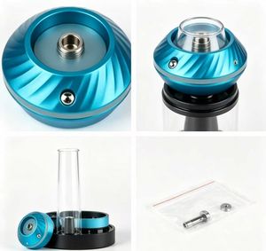 Sky Blue USB Plug Shisha Hookah Modern <b>Plastic</b> <b>Mirror</b> Finish Free Type Bowl Hose Gift - Product Image 2