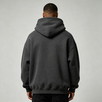 Sweat à capuche pour homme en coton épais de qualité supérieure, impression en relief, coupe oversize, personnalisable, luxe, vente en gros