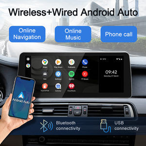 STWEI จอไร้สายขนาด 12.3 นิ้ว รองรับ AUTO CarPlay สำหรับรถยนต์ BMW ซีรีส์ 7 รุ่น F01 F02 CIC ปี 2011-2016 ระบบ Linux หน้าจอสัมผัส Bluetooth ความละเอียด 1920x720 - Product Image 4