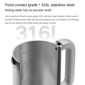 Original for <strong>Xiaomi</strong> Mijia <strong>Electric</strong> <strong>Kettle</strong> S1 1800W Double Layer Anti-scald 304 Stainless Steel Seamless Liner 1.7L Boiling Water - Product Image 3