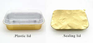 6oz Rectangle <b>Disposable</b> Cheesecake Bowls with PP Plastic Lids & <b>Aluminum</b> <b>Foil</b> Food Grade 750ml Capacity for Weddings & Parties - Product Image 6