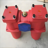 Filtre hydraulique robuste en acier au carbone et acier inoxydable à double boîtier avec panier de valve de changement et élément filtrant pour huile et eau
