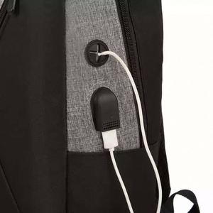 Sac à dos de voyage pour ordinateur portable OEM, motif géométrique tendance, grande capacité, avec port USB, imperméable, durable, ensemble de 3 sacs d'école - Product Image 2