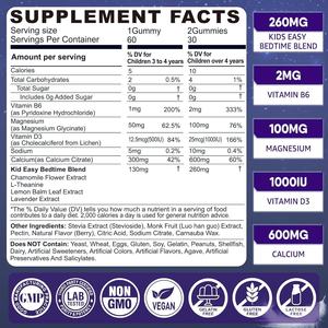 Gummies de sommeil bio véganes à marque privée OEM/ODM pour enfants, sans sucre, pour un sommeil profond et réparateur, avec mélatonine - Product Image 2