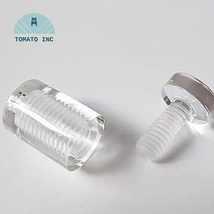 Support de fixation pour miroir mural en acrylique transparent, en acier, en laiton, en zinc, avec vis, clous, goujons - Product Image 3