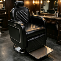 Fauteuil de barbier électrique inclinable, 360° °   Chaise de coiffure hydraulique pivotante pour salon de coiffure, barbier, spa de beauté