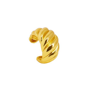 ROXI Fashion - Pendientes de Clip con Baño de Oro de 18K, Diseño Grueso y Trenzado, para Mujer - Product Image 1