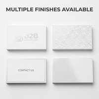 Cartes de visite blanches mates personnalisées avec logo brillant UV sélectif, impression OEM, vente en gros directe usine
