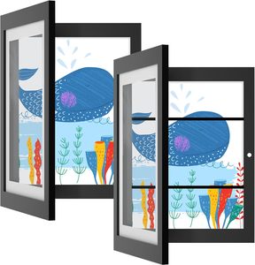 Hot Sale Kids Artwork <strong>Frame</strong> Wood Handicraft Modern Kids Art <strong>Frame</strong> <strong>with</strong> Front Opening UV <strong>Printing</strong> for Photos - Product Image 4
