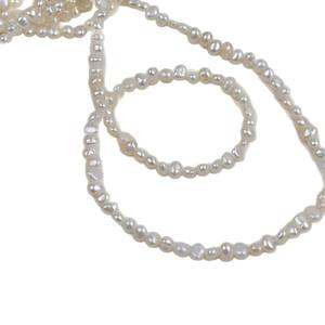 Perlas de Agua Dulce Naturales de Forma Irregular Barrocas, Rentables, de 4 mm, con Orificio Lateral, Dos Tonos, Brillantes, Semiterminadas, Perlas Sueltas - Product Image 5