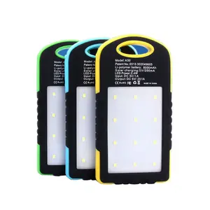 太阳能6000毫安移动电源野营灯充电器定制标志热卖产品