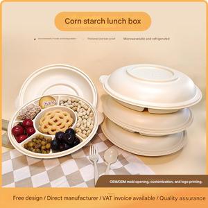 Wholesale Biodegradable Eco-Friendly Products Food Container Disposable <b>Serving</b> Trays Charger Plates <b>Dishes</b> Printing Plate <b>Set</b> - Product Image 2