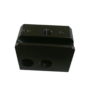 Custom CNC Machined Steel Alloy Block With Dual Circular Cutouts Precision Metal Component - Product Image 6
